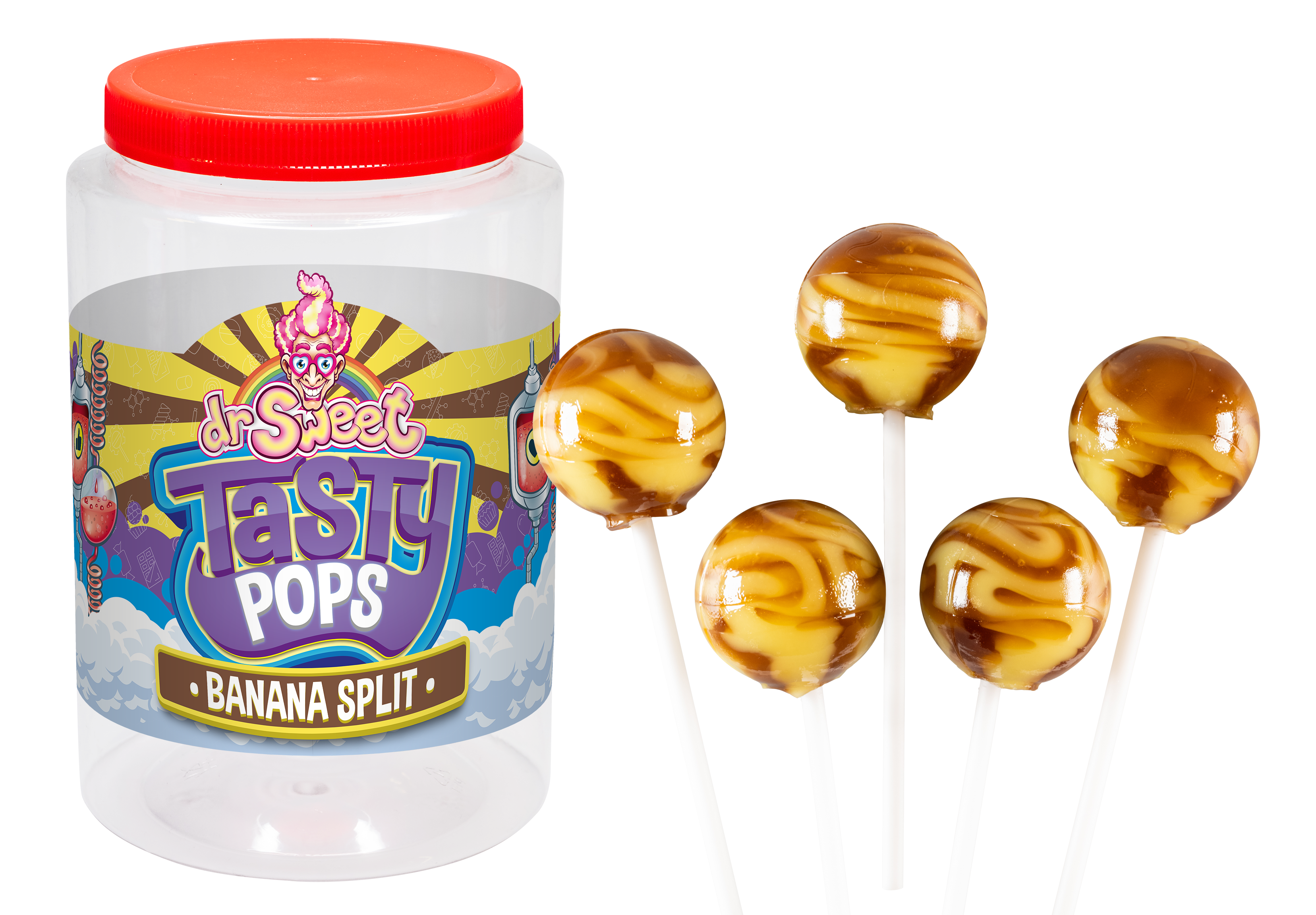 Dr. Sweet Tasty Pop Bananasplit 70 Stück