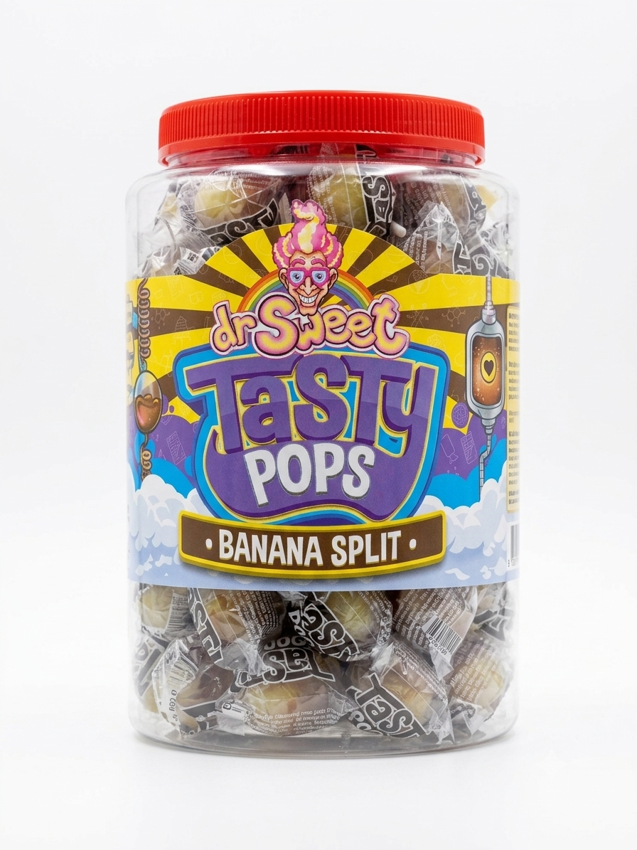 Dr. Sweet Tasty Pop Bananasplit 70 Stück
