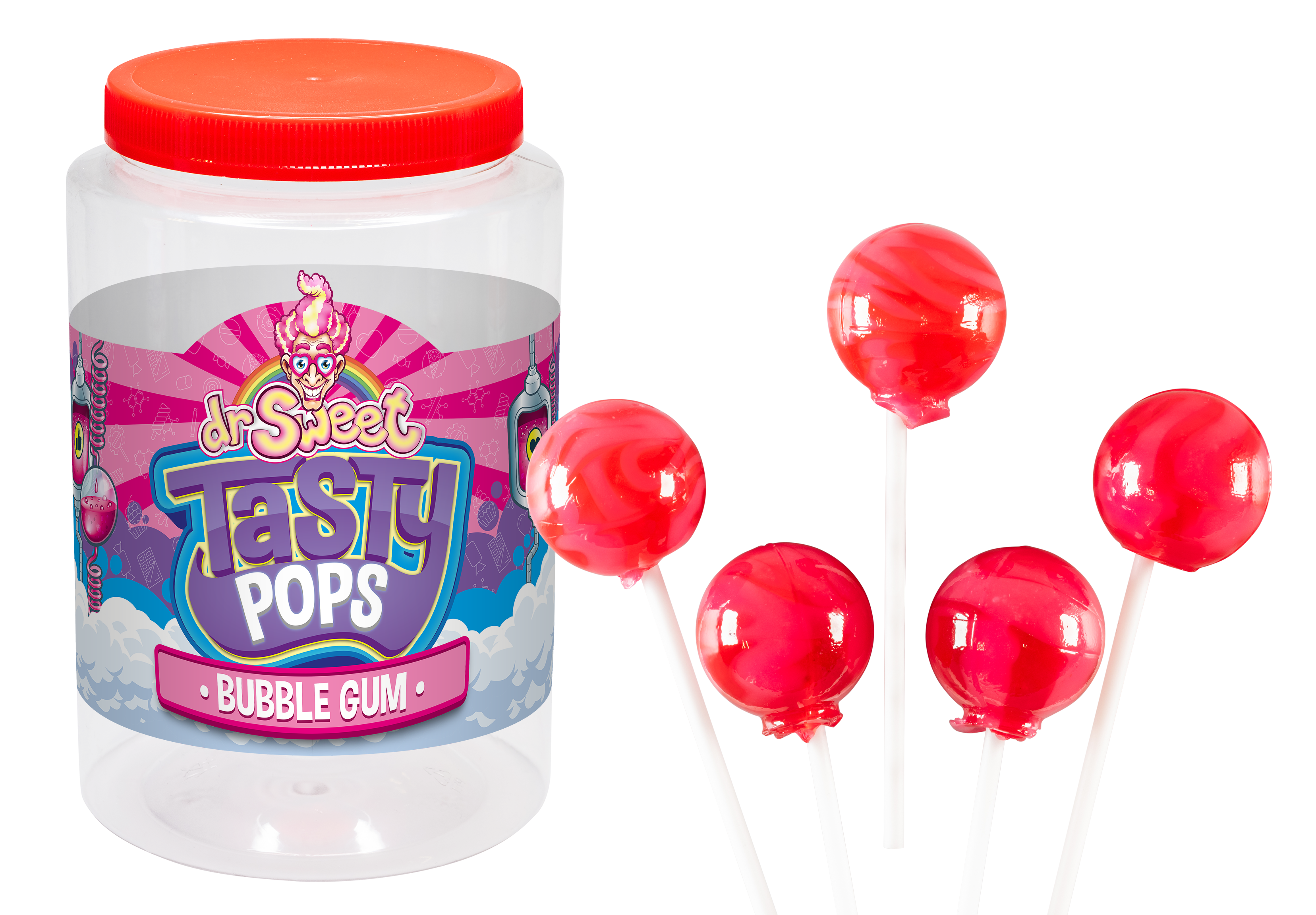 Dr. Sweet Tasty Pop Kaugummiblasen 70 Stück