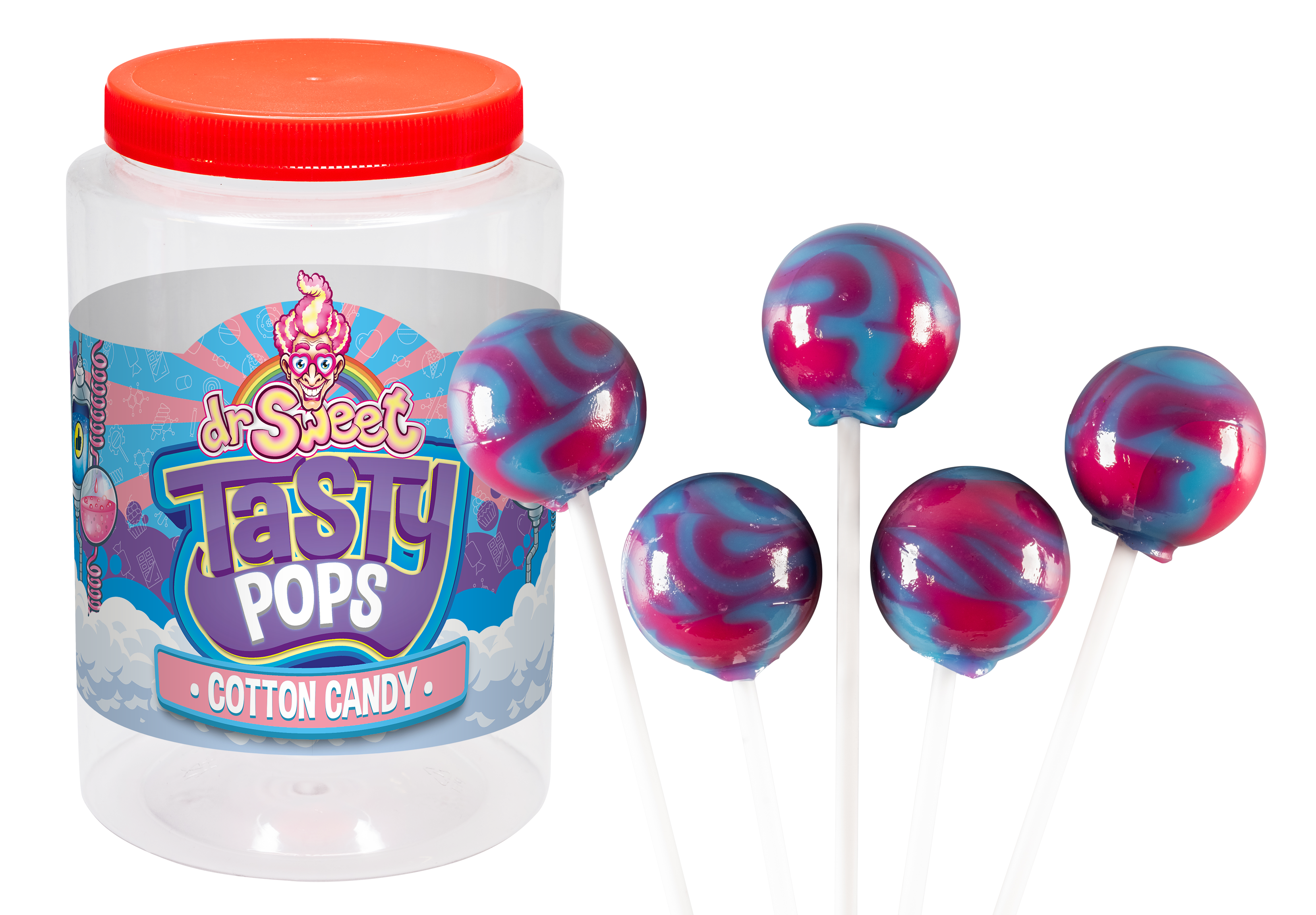 Dr. Sweet Tasty Pop Zuckerwatte 28 gr.