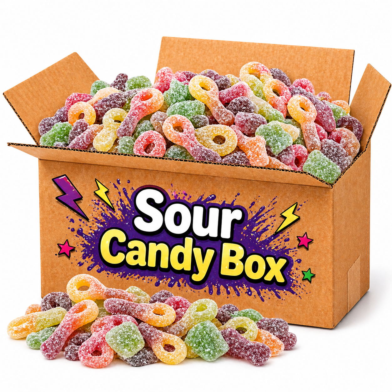 Saure Mega-Süßigkeitenbox