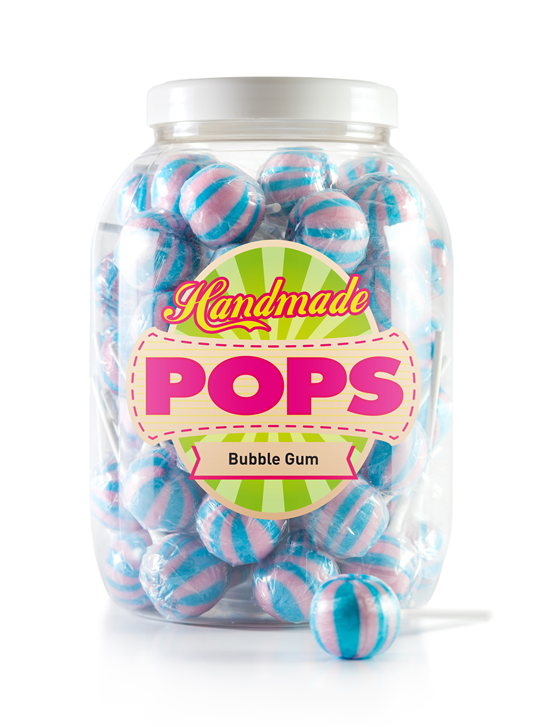 Ball Pop Bubble Gum, Jar Refil - 70 Lollies
