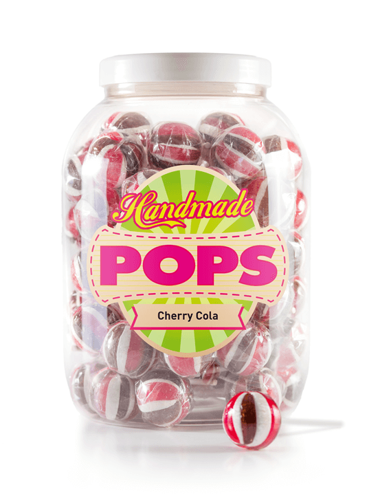 Ball Pop Cherry Cola, Jar Refil - 70 Lollies