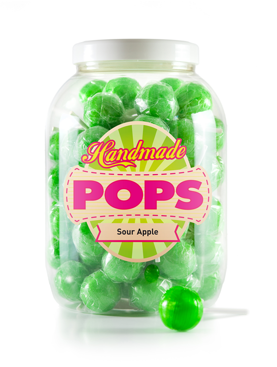 Ball Pop Sour Apple, Jar Refil - 70 Lollies
