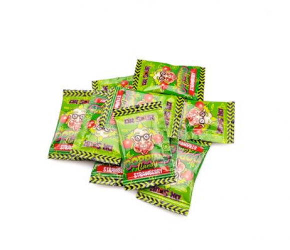 Dr. Sour Popping Candy Strawberry 