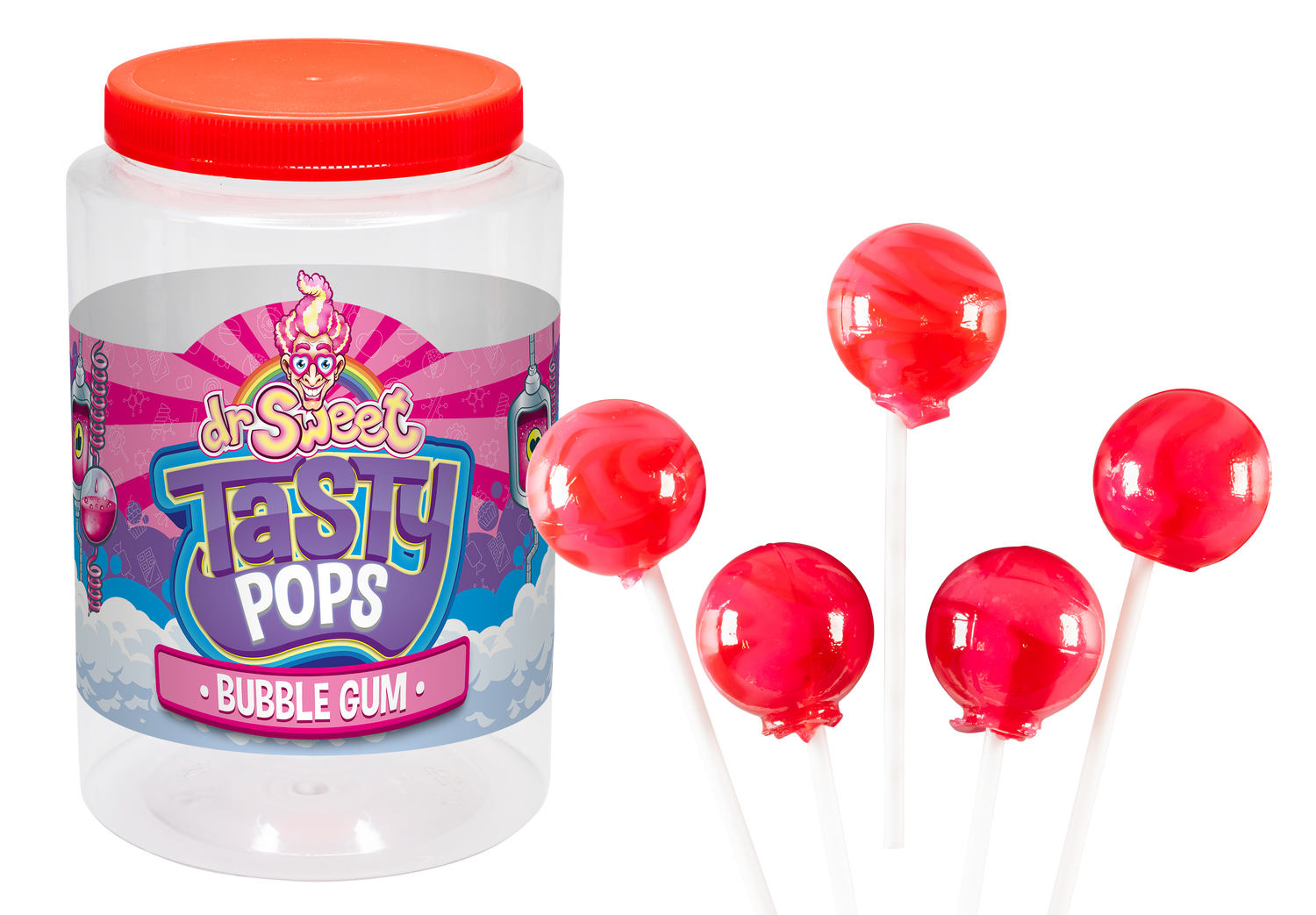 Dr. Sweet Tasty Pop Kaugummiblasen 70 Stück