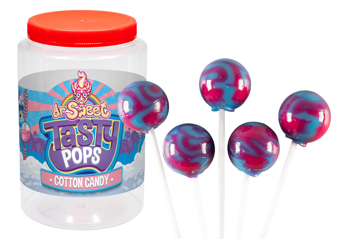 Dr. Sweet Tasty Pop Zuckerwatte 70 Stück