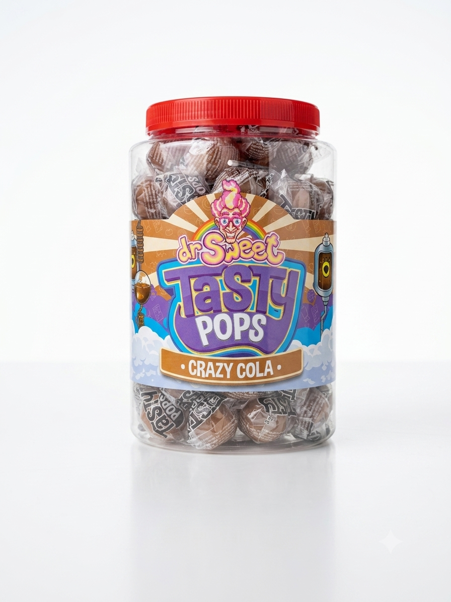 Dr. Sweet Tasty Pop Crazy Cola 70 Stück