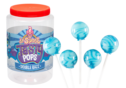 Dr. Sweet Tasty Pop Double Razz 70 stuks