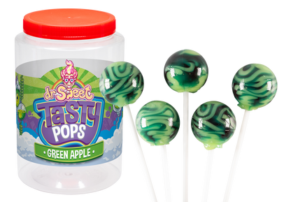 Dr. Sweet Tasty Pop Grüner Apfel 70 Stück