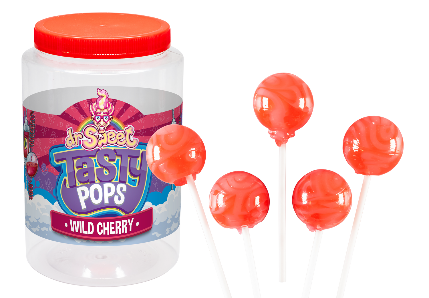 Dr. Sweet Tasty Pop Wilde Kirsche 28 gr.