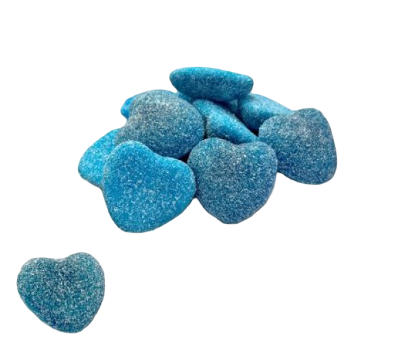 Dulce Plus Saure gefüllte blaue Herzen 250 gram