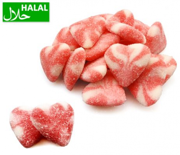 Dulce Plus Erdbeer-Twist-Herz mit Zucker 200 Gramm