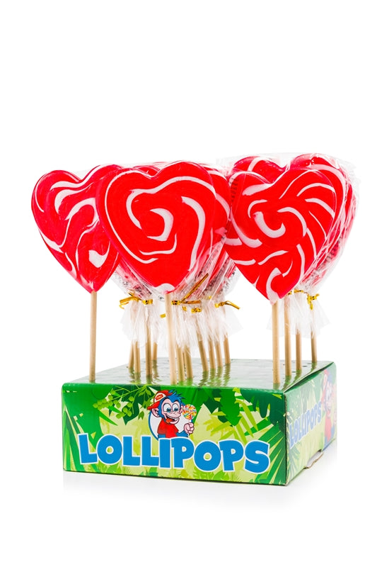 Felko Lolly Heart Spiral Red-White 80 gram