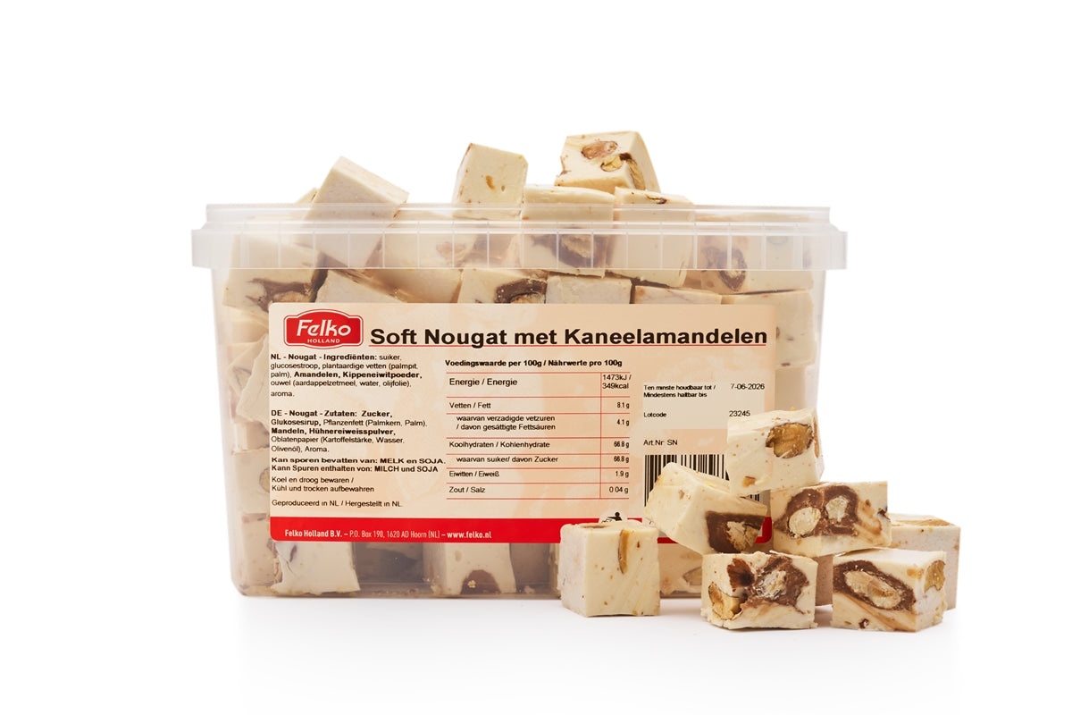 Soft Nougat met Kaneelamandelen 250 gram