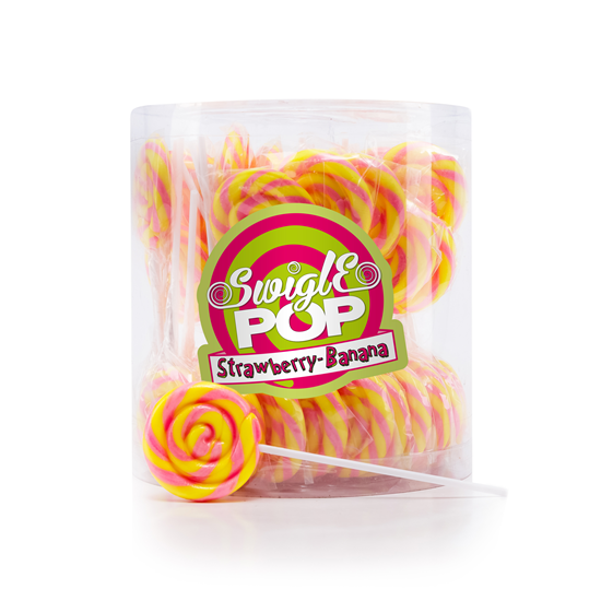 Swigle Pop Mini Banana Strawberry 50 Stück
