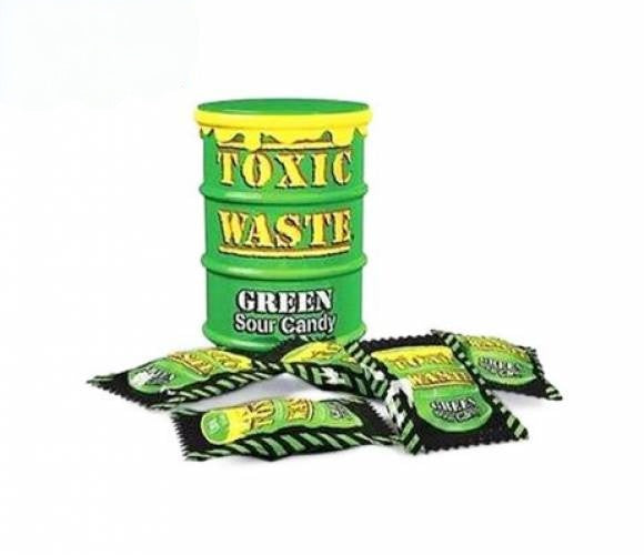 Toxic Waste Green Sour Candy Drum 42 gr.